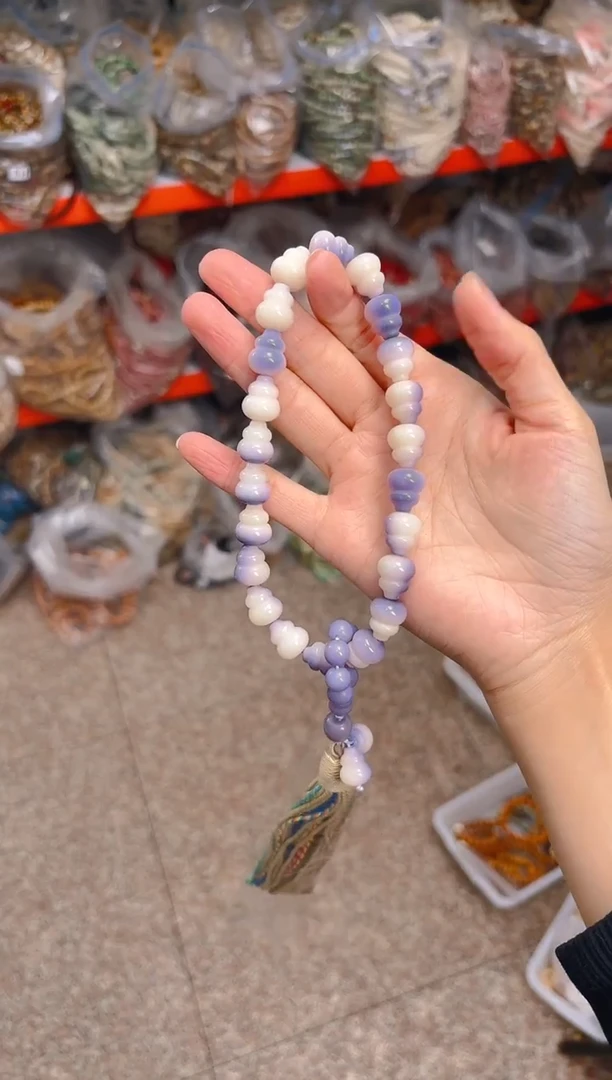 吊坠菩提根/象牙果飘花紫色葫芦手持