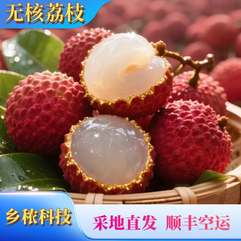 【并蒂无核荔枝】正宗海南澄迈富硒地新鲜当季现摘水果孕妇时令水果
