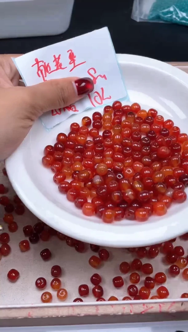 【闪购商品】玛瑙/玉髓颈饰未镶嵌w765南红老型8mm*20颗