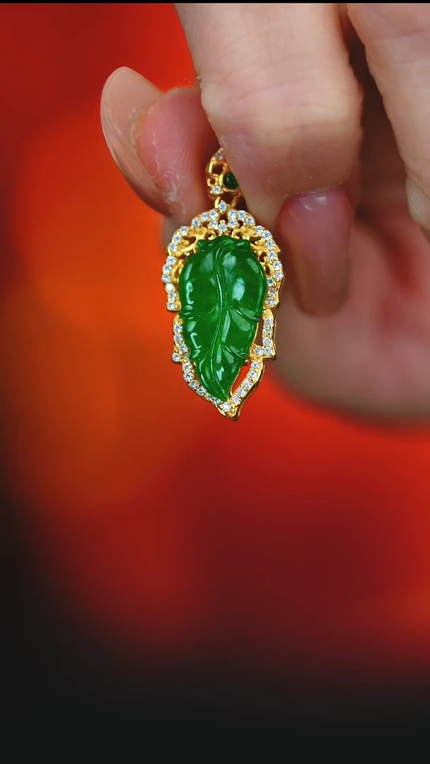 吊坠(不含链)银S925镶嵌翡翠新款