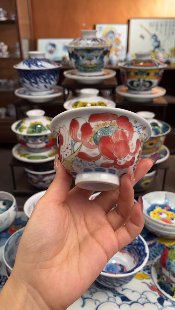 陶昨明莲年有鱼压手杯（福利价格）