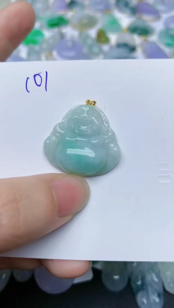 【闪购商品】翡翠颈饰18K金镶嵌天然翡翠A货    