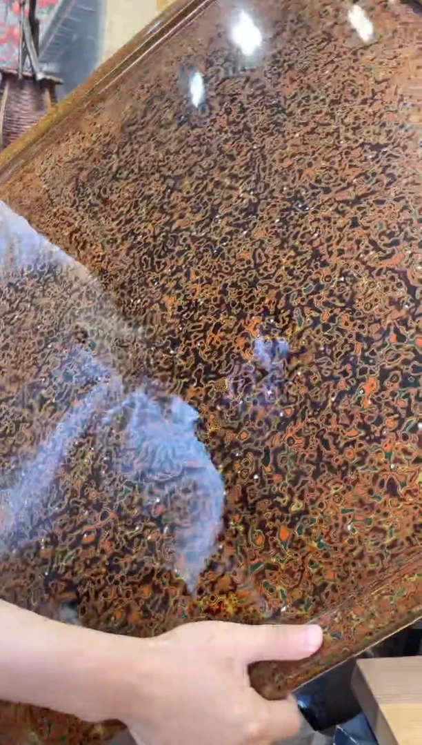 海**川菠萝漆嵌螺钿大方盘 大漆漆器大漆漆器大漆漆器