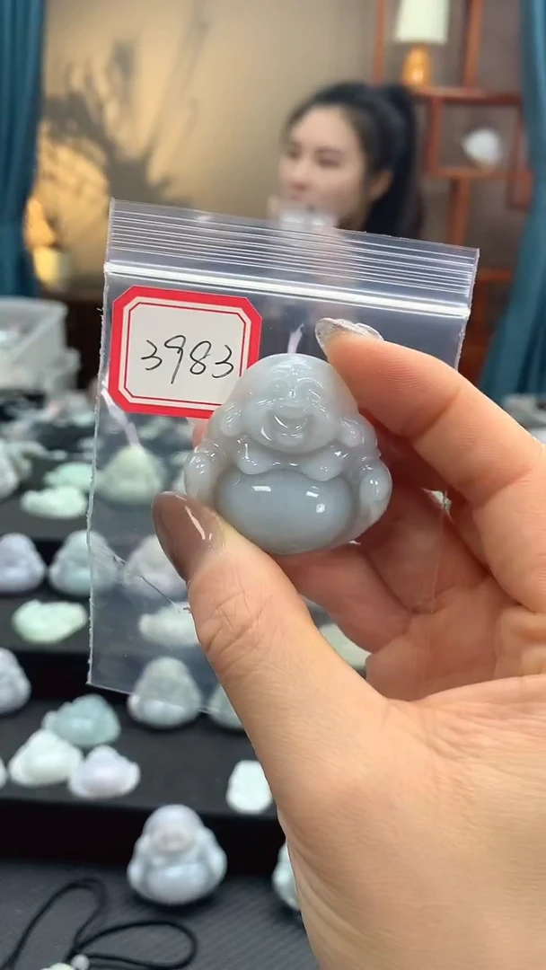 颈饰未镶嵌翡翠佛公3983