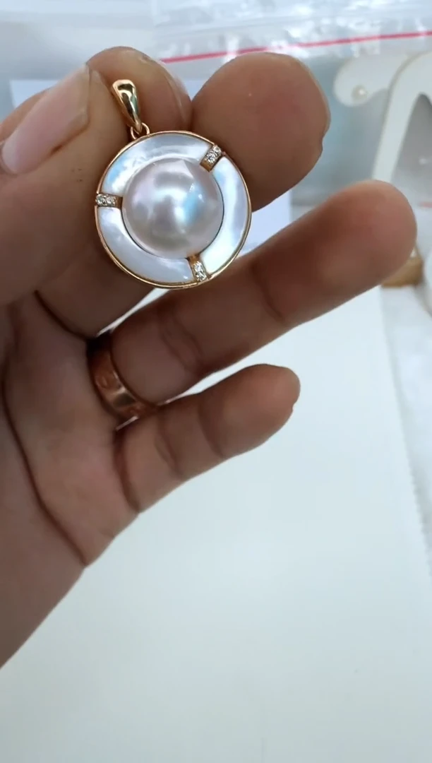 【闪购商品】海水珍珠颈饰银S925镶嵌吊坠