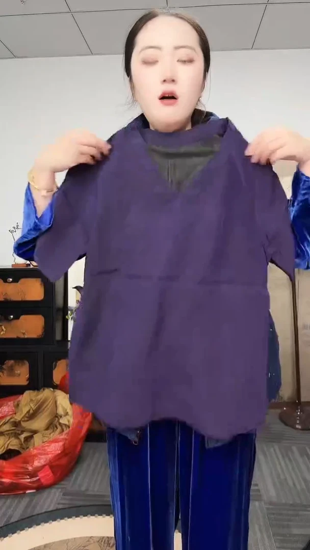 闪购100桑蚕丝紫龟短袖