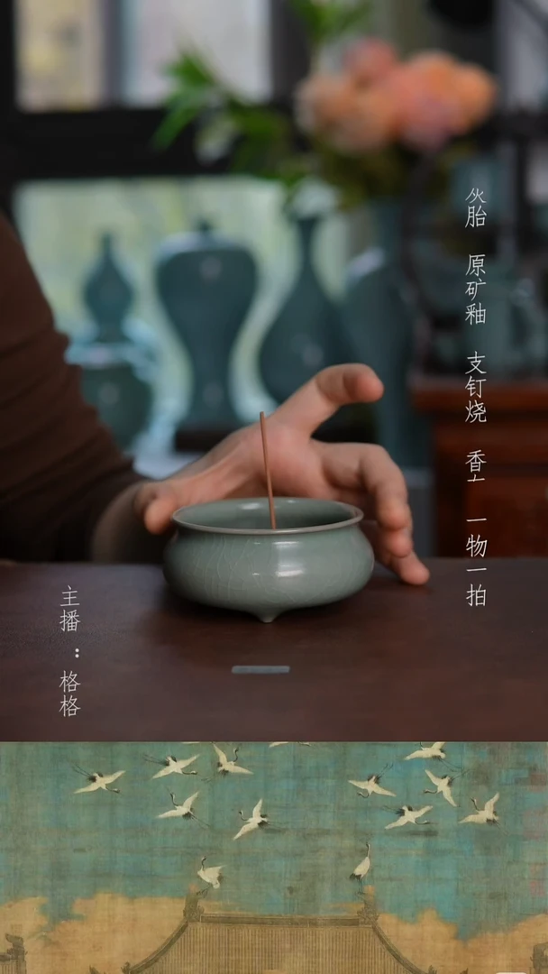摆件陶青绿釉手工全品