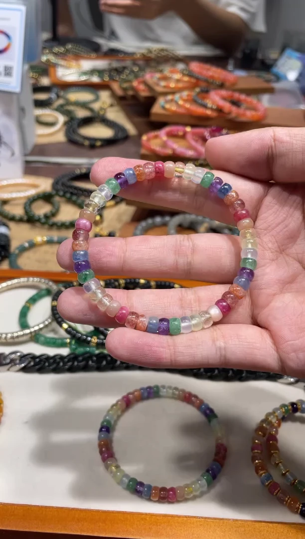 未镶嵌手串水晶6mm多宝彩虹水晶手串