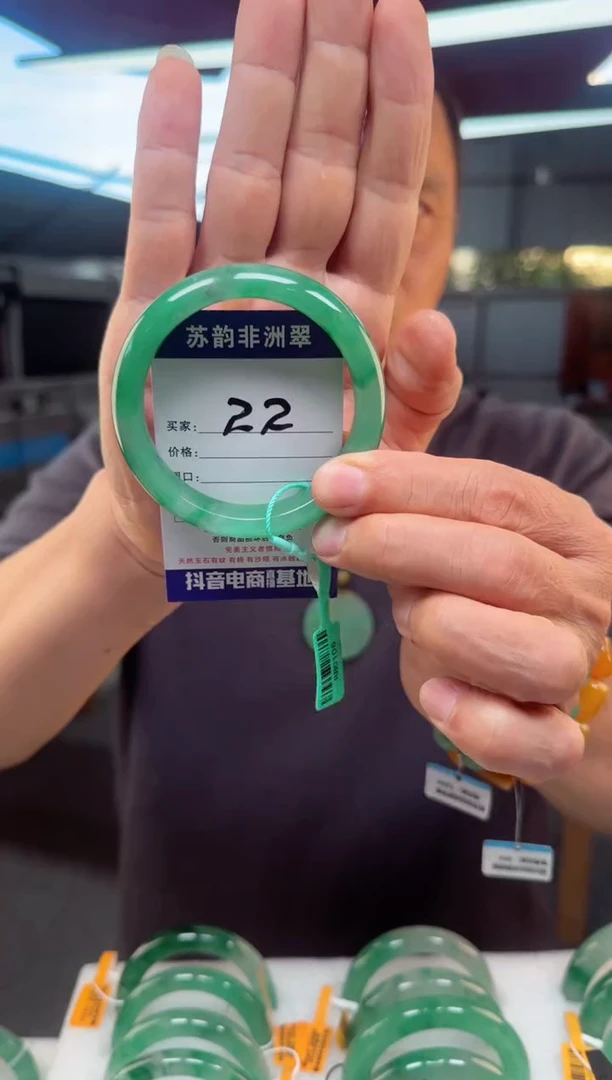 未镶嵌手镯石英质玉（非洲翠）59+