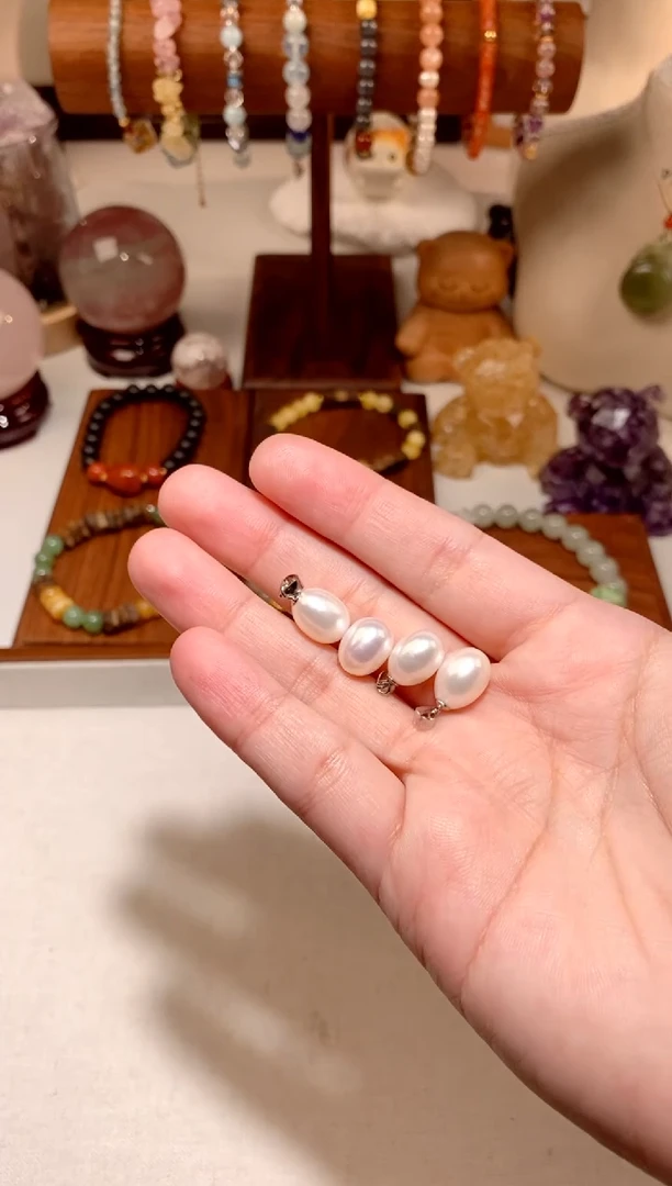 淡水珍珠银S925镶嵌颈饰多样性发一