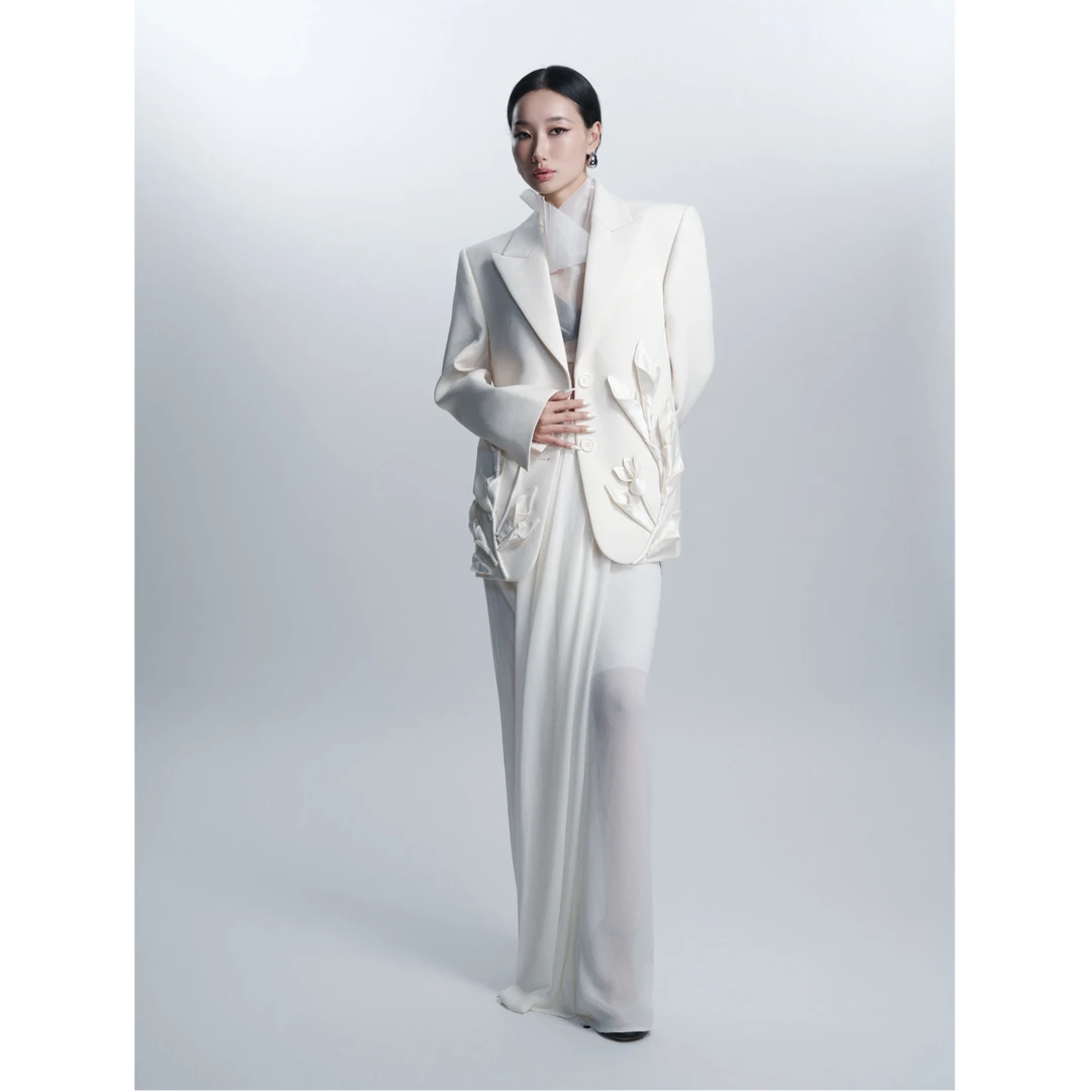 蓝蒂蔻ARMOUR【手工花语】高定西装外套 样衣