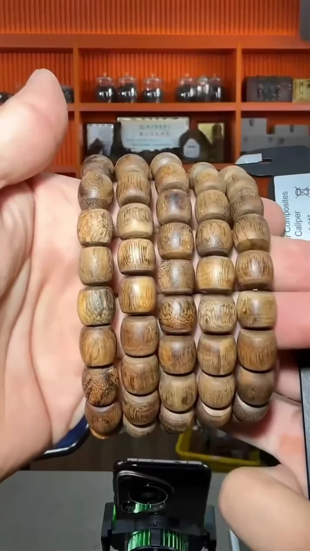 沉香手串87号单圈大叻鼓珠1.1多样性发一