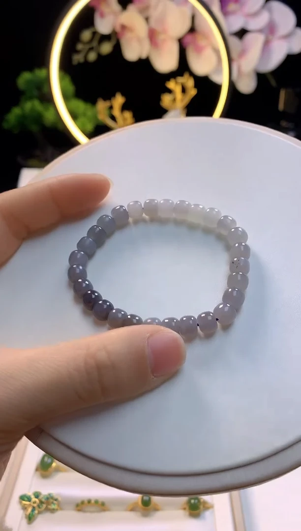 【闪购商品】和田玉手串未镶嵌烟紫