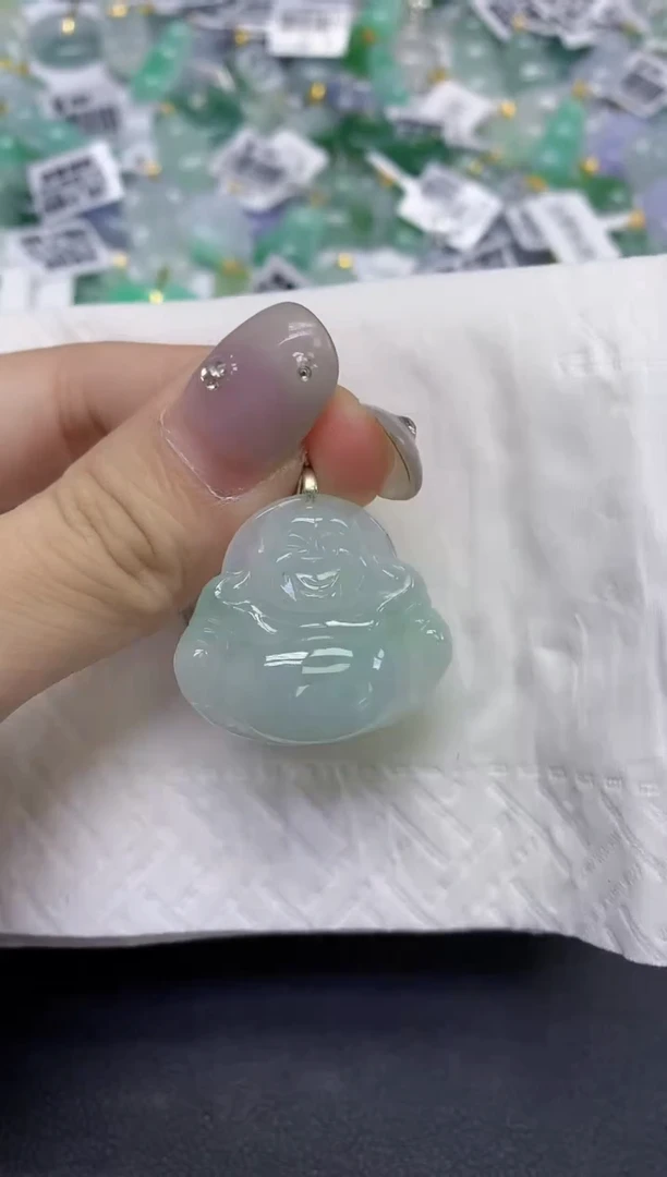 颈饰未镶嵌翡翠天然缅甸翡翠A货百元以上9元证书费自理