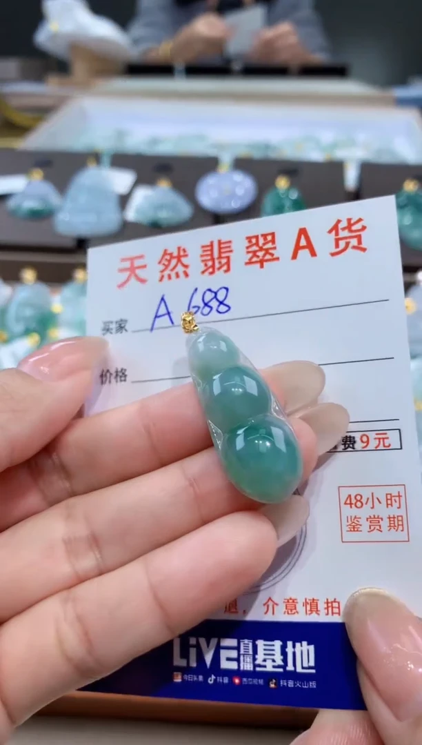 颈饰未镶嵌翡翠天然缅甸翡翠A货挂件