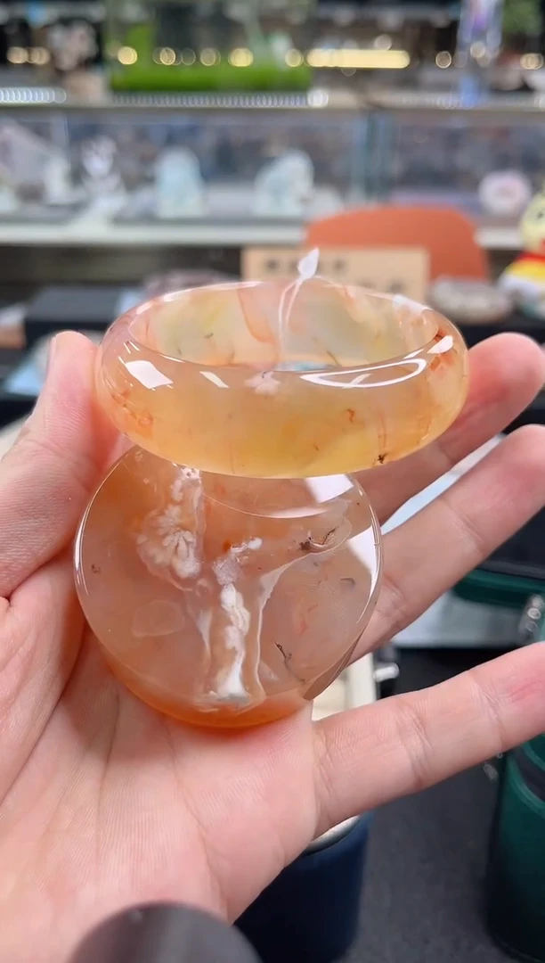 未镶嵌手镯石英质玉56圈口（赠品镯心）s9743