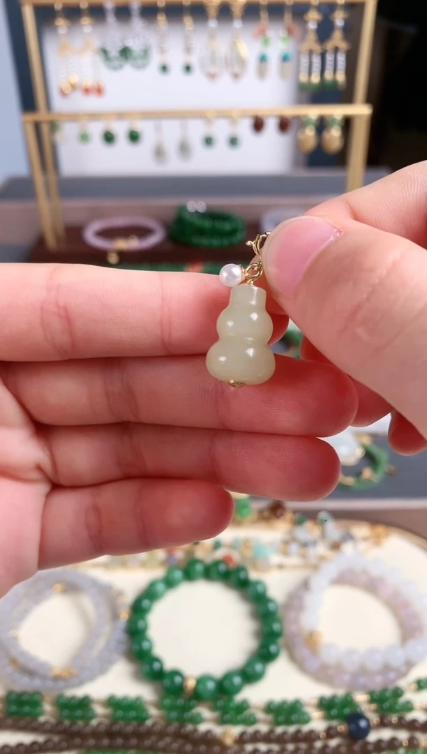 吊坠(不含链)银S925镶嵌和田玉1