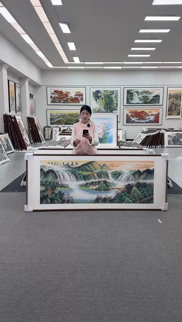 国画手绘 219*88 源远流长