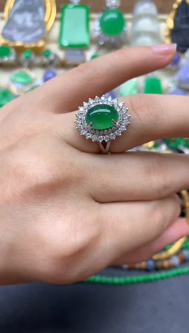 【闪购商品】翡翠戒指18K金镶嵌536-中国好珍宝