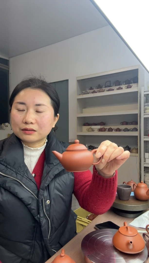 茶壶朱泥静**变水平110cc(原矿小煤窑朱泥)