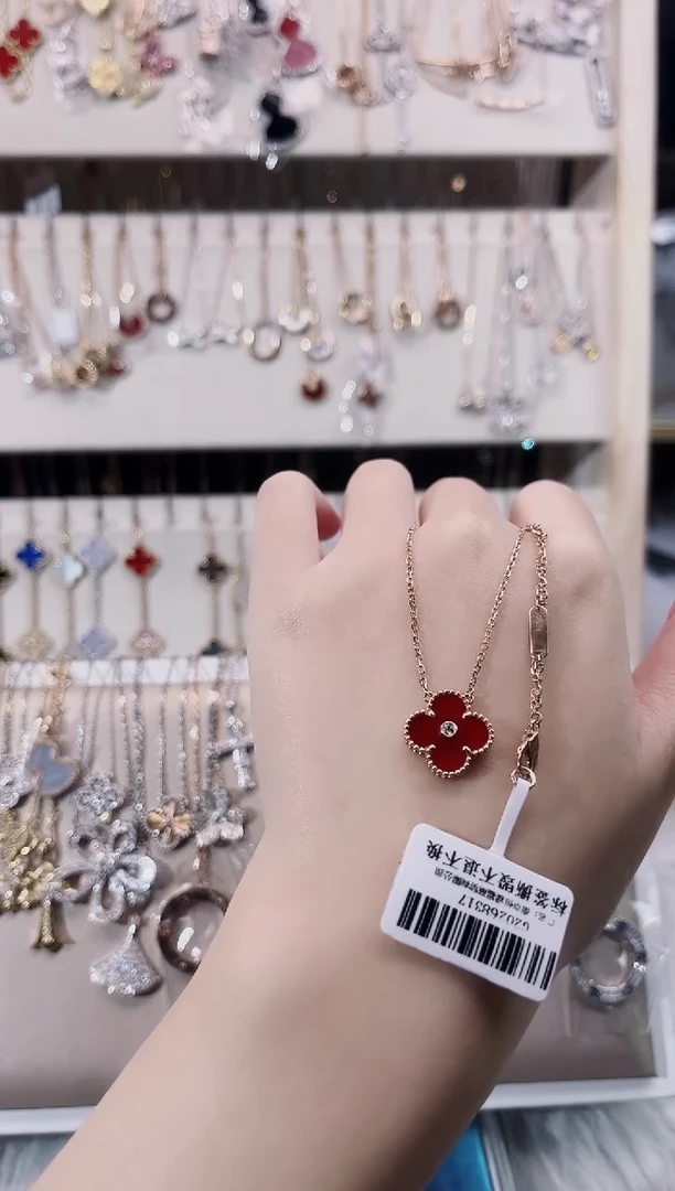 【闪购商品】钻石颈饰18K金镶嵌18K金镶嵌钻石 K玫