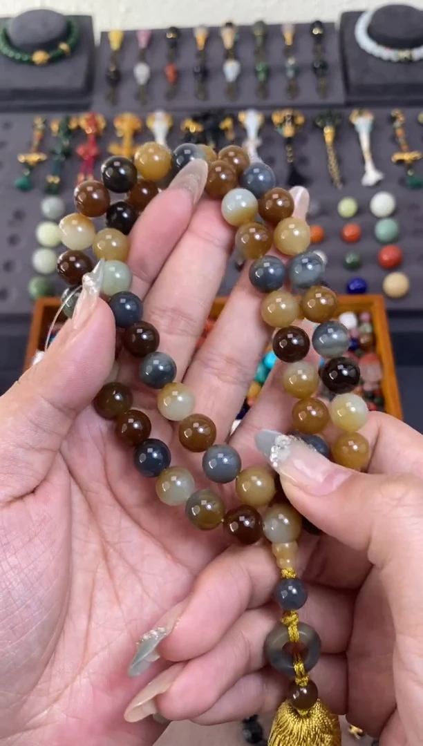 未镶嵌和田玉挂件10mm楼兰圆珠手持