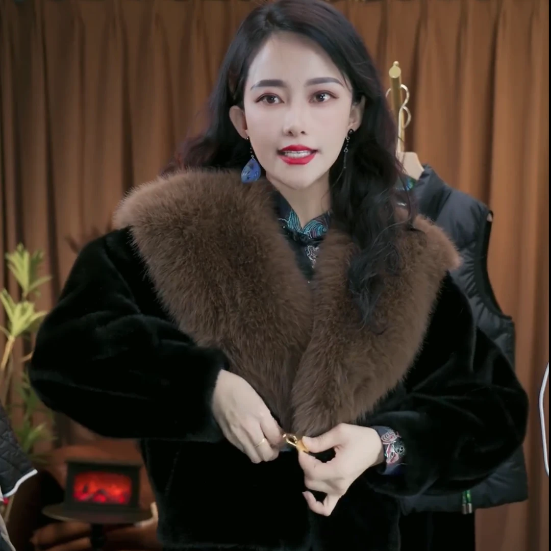 2025春款女士雪兰貂外套时尚百搭款091601QH