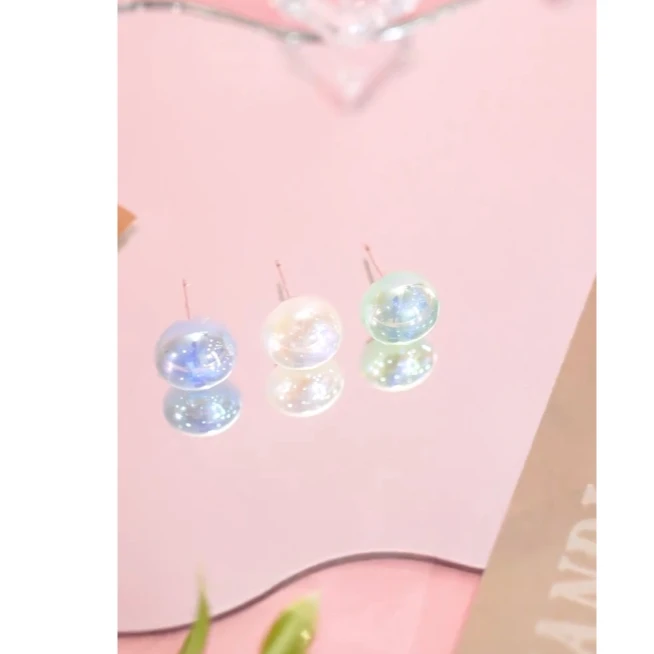 XUPING/旭平首饰 合金仿珍珠耳饰 应援色超甜美人鱼姬珠多巴胺款