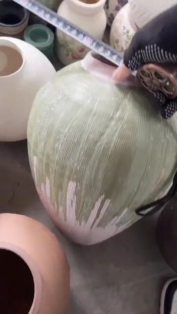 【闪购商品】陶瓷花盆高31.5cm内口10cm