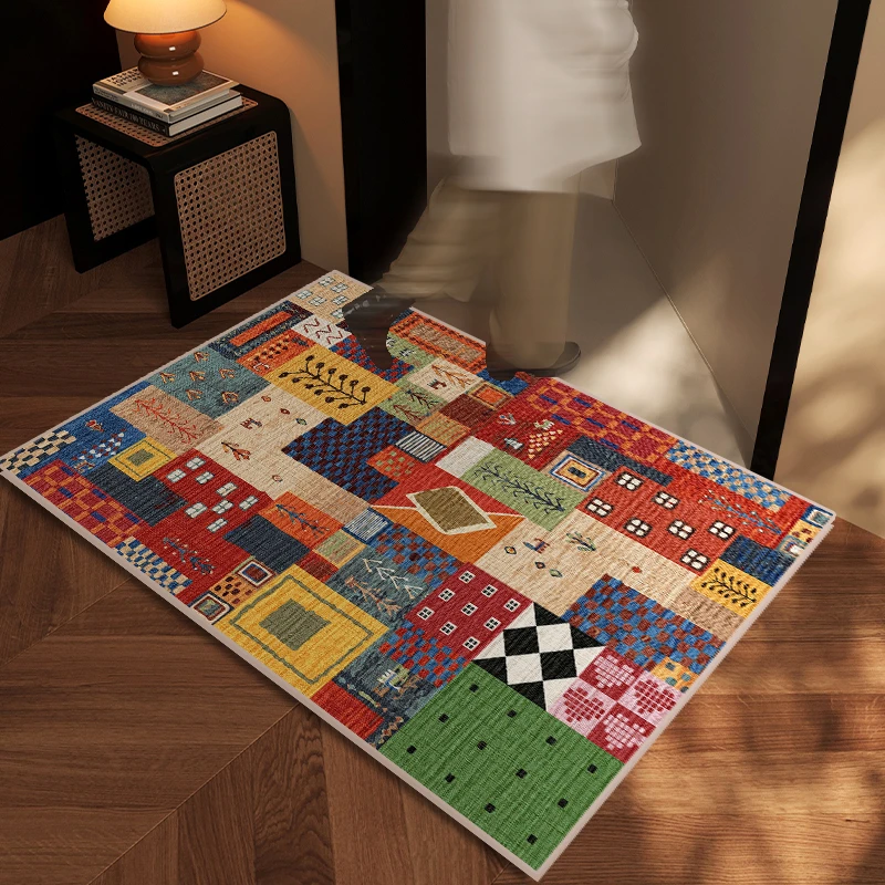 民族风入户门垫室内地垫加厚防滑进门地毯可裁剪家用玄关除尘脚垫