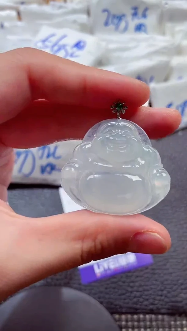 颈饰18K金镶嵌翡翠00005258