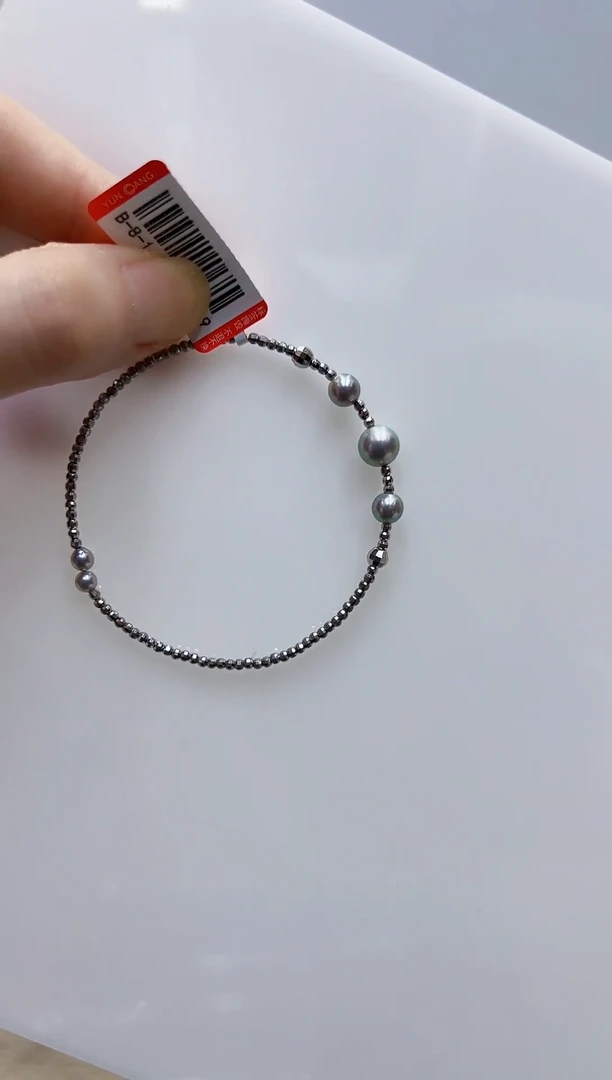 银S925镶嵌海水珍珠DA手镯@@ys322