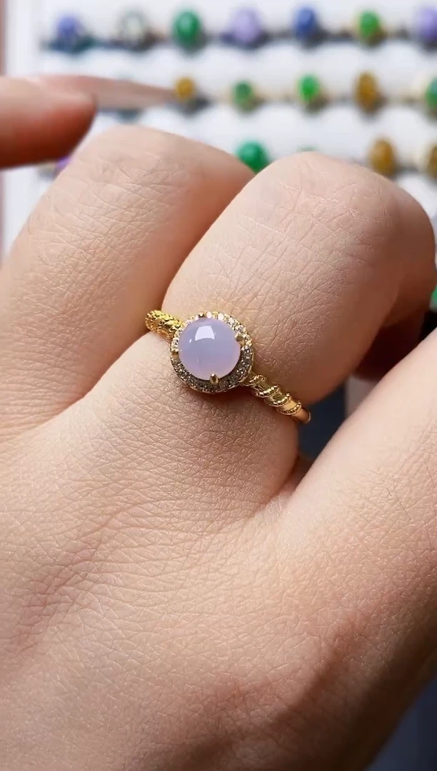 银S925镶嵌戒指翡翠5008