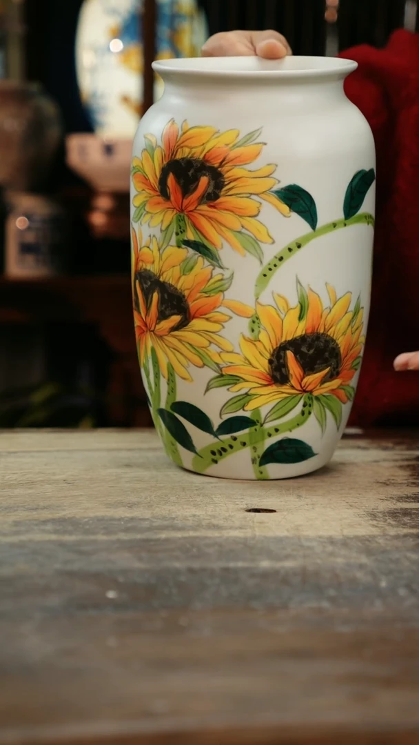 【闪购商品】瓷片景德镇纯手工釉下彩精品花瓶