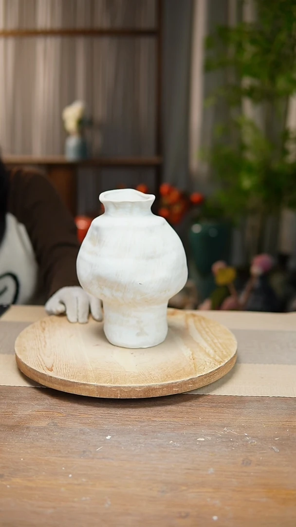 【闪购商品】陶瓷 花器陶瓷花瓶手捏瓶004瑕疵