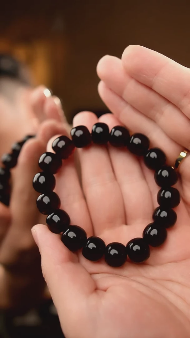 琥珀颈饰未镶嵌13+翳珀老型手串