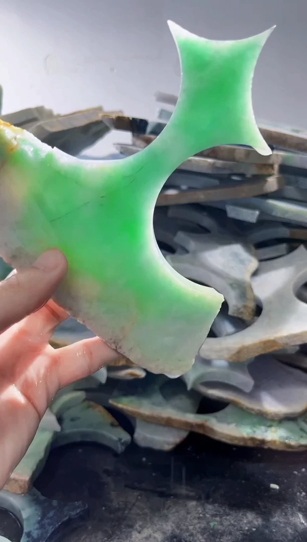 裸石翡翠缅甸翡翠A货文256