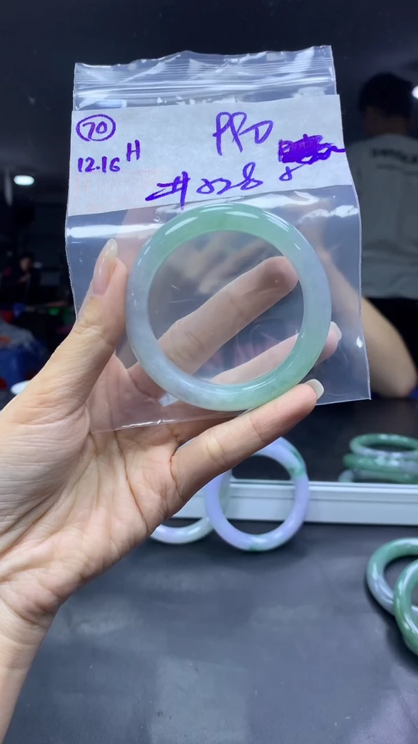 未镶嵌定制翡翠70手镯52.8纹+990元+拍一发一