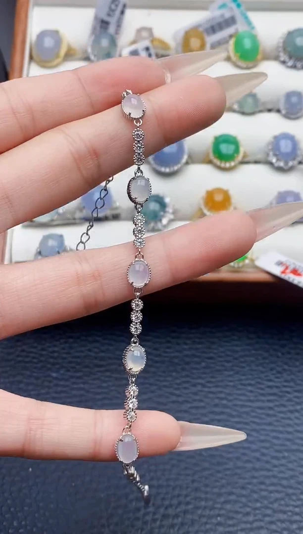 银S925镶嵌戒指翡翠期*1297