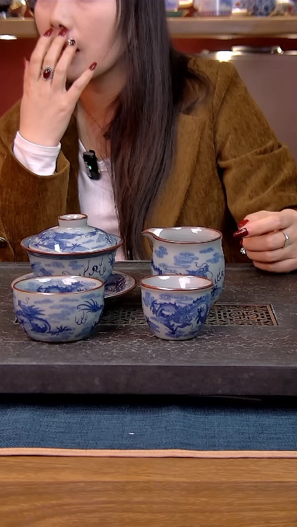 简装家用款4件套 老陶泥开片纹陶瓷茶具