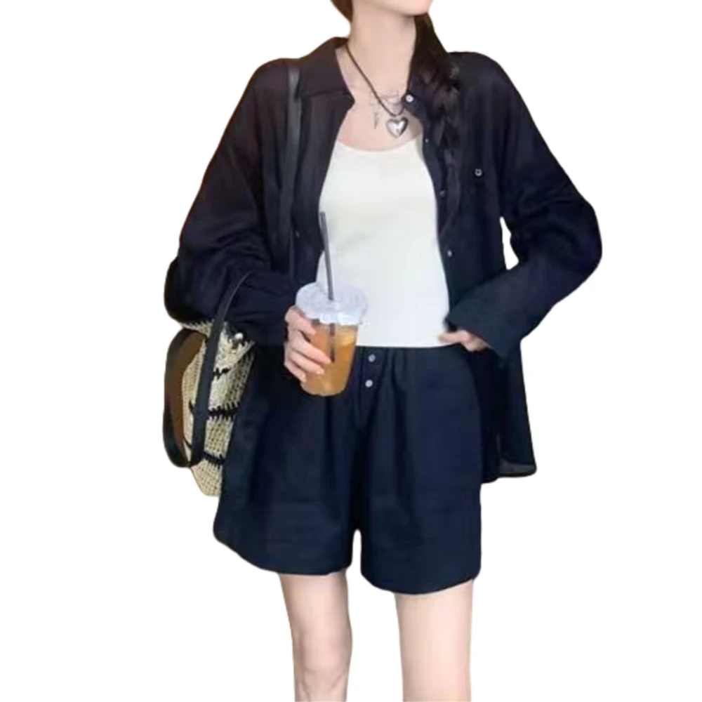 猪猪头家休闲套装纯色显瘦