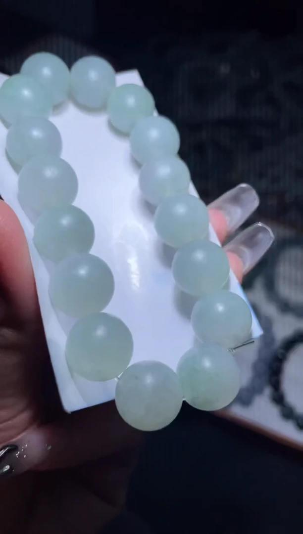 定制翡翠未镶嵌天然缅甸A货翡翠手串11