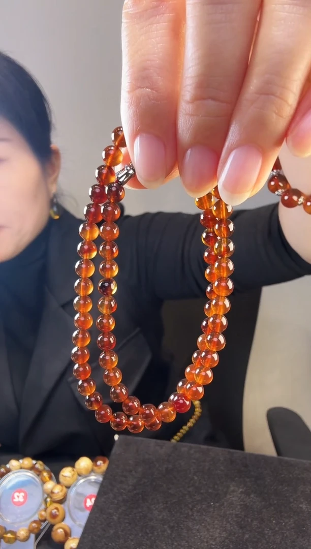 琥珀颈饰未镶嵌琥珀项链09