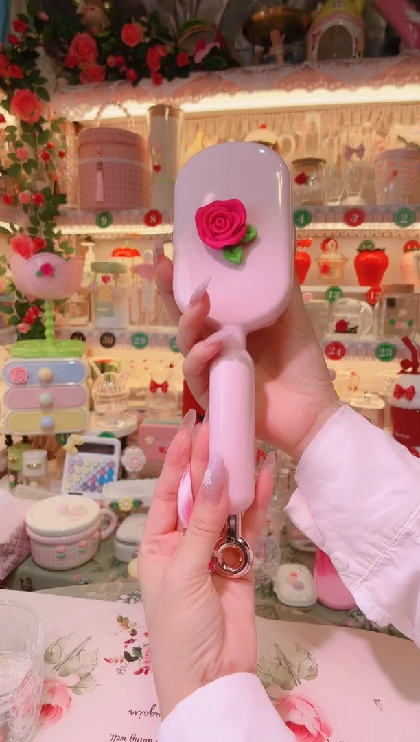 其他品质好发货快放心拍！玫瑰花梳子粉色