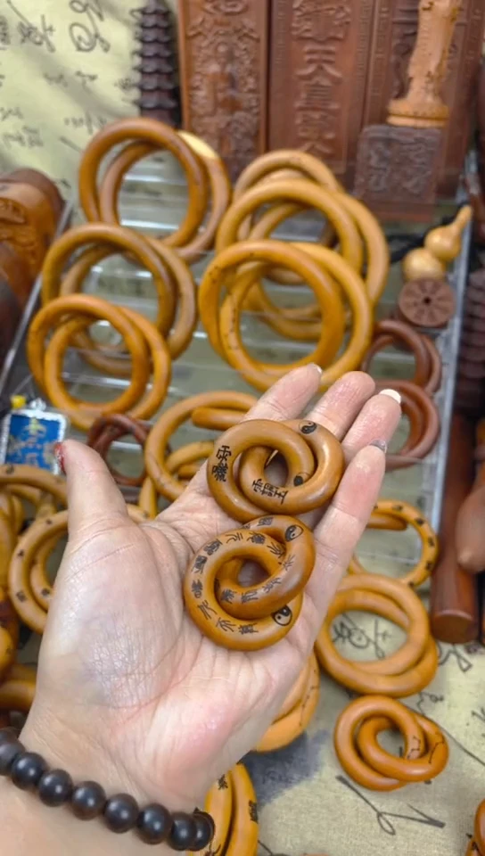 【闪购商品】枣木木雕乾坤圈20圈口一物一拍