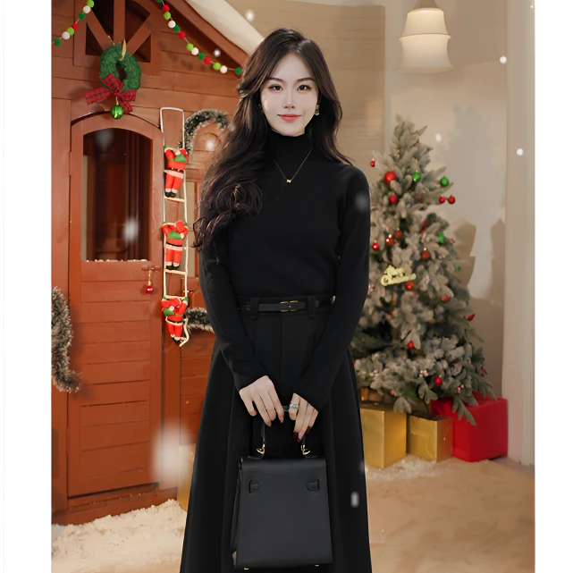 【欧若风新品】茵曼冬季百搭保暖套头毛衣慵懒百搭休闲舒适打底衫女