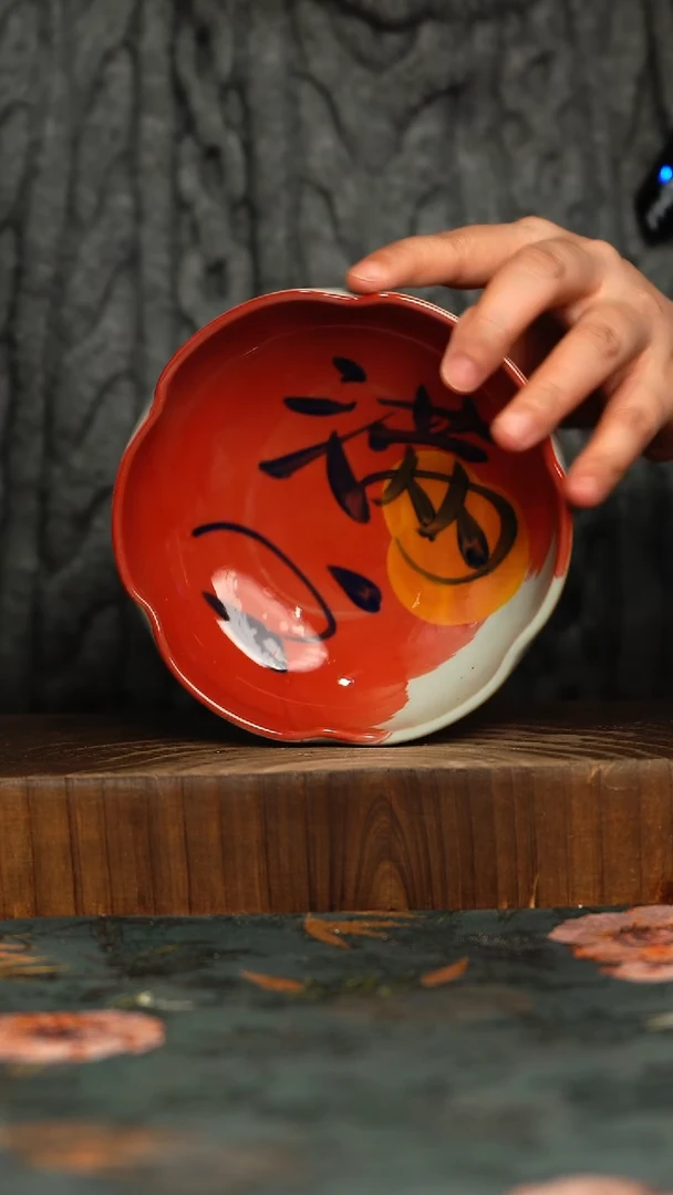 杯釉下彩手工手绘同款陶器