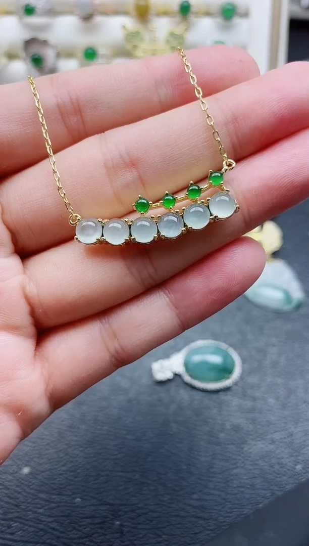 银S925镶嵌戒指翡翠1