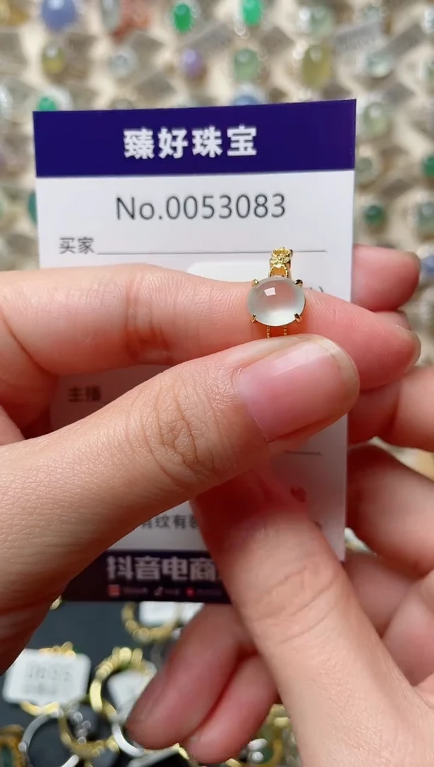 翡翠戒指银S925镶嵌.