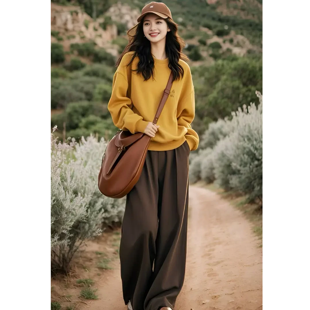 3629+3630一整套时尚新款女装套装宽松卫衣休闲时髦洋气两件套